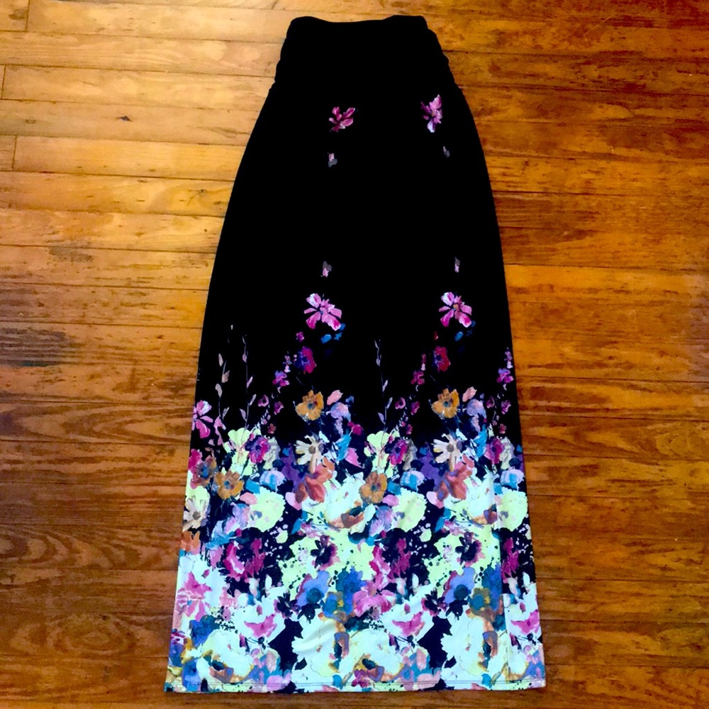 Long floral skirt